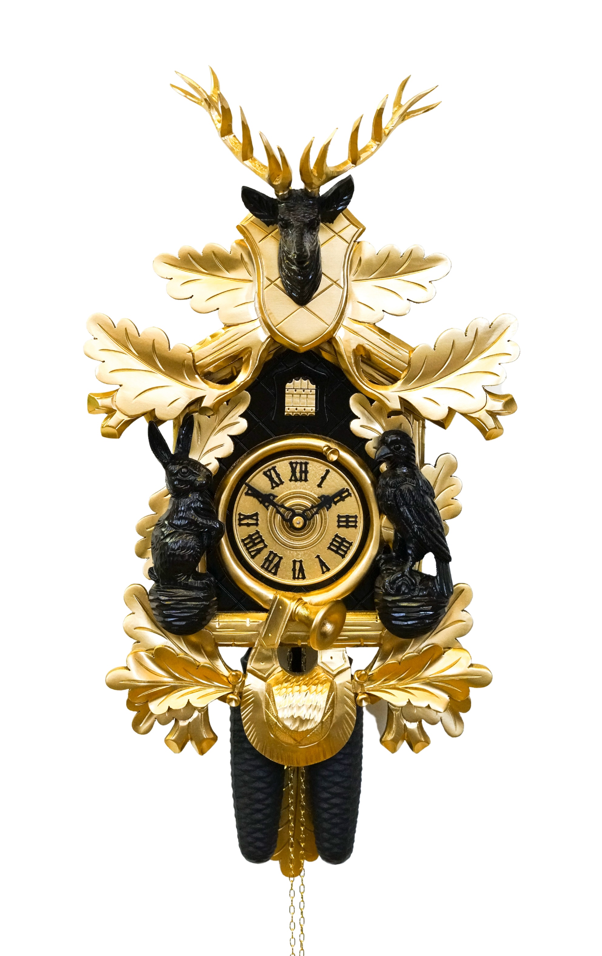 COLORED - Design Kuckucksuhr (gold/schwarz) Rombach & Haas